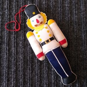 *Vintage Toy Soldier Fabric Christmas Ornament 6" Cloth Doll Soft Detailed